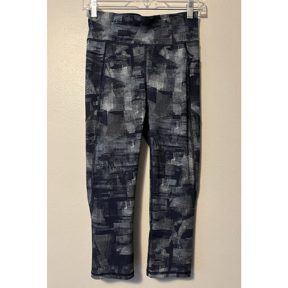 Sweaty Betty Leggings Women's Size 4-6 Blue Zero Gravity Crop Zip Pocket Stash